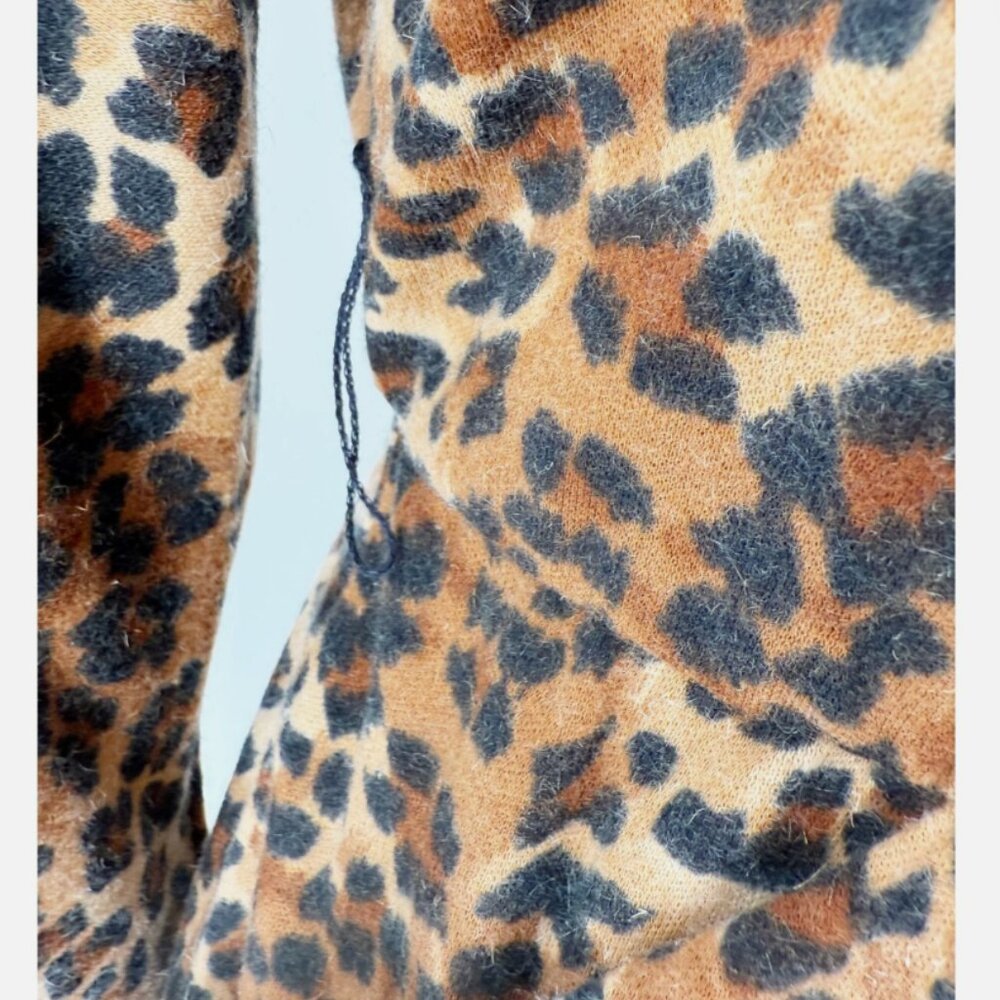 Jackie Bernard for EKLEKTIC Animal Print Wrap Dress MOD WIFE Sz 8 USA - Picture 2 of 7